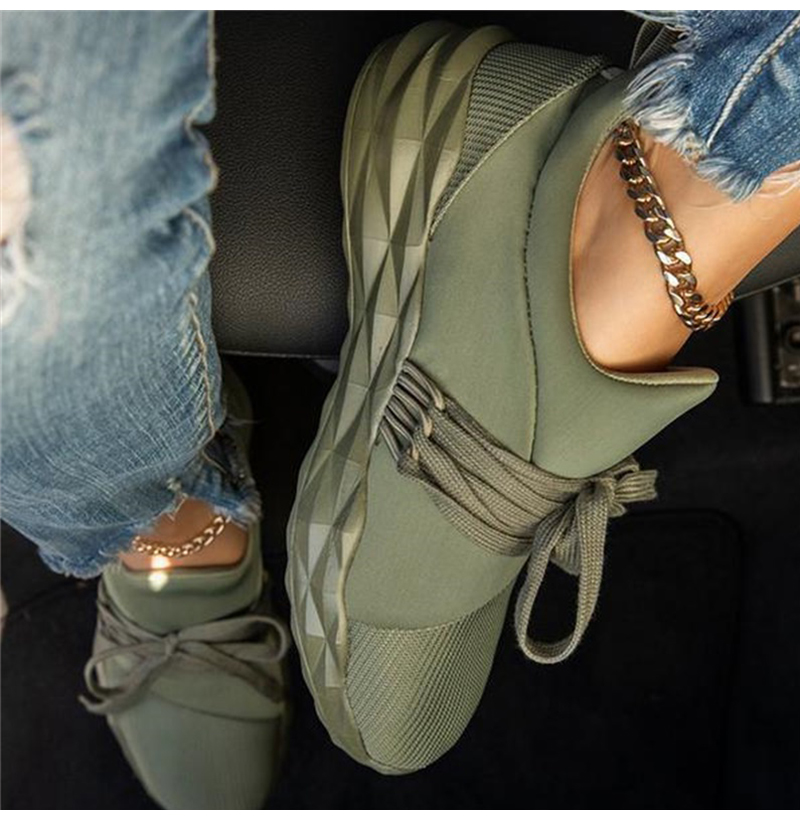 Mode Nya Dam Sneakers Casual Andas Sportskor Snörning Platform Damer Vulkaniserade Skor_voghion.com