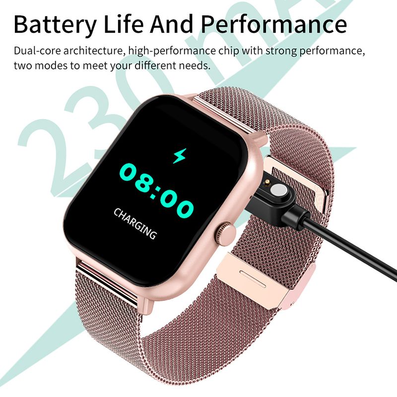 Reloj inteligente con llamadas Bluetooth, resistente al agua, rastreador de actividad física, monitor de frecuencia cardíaca, modos multideporte, compatible con iOS y_voghion.com