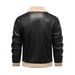 Men's Clothing Men's Winter Shearling Leather Jacket - Bomber Style With Lamb Wool Lining, Workwear Fashion, Windproof & Durable_voghion.com