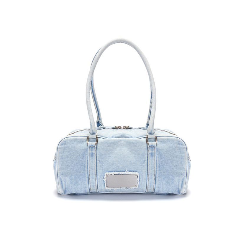 Borsa a tracolla in denim da donna di grande capacità 2023 nuova versione coreana alla moda di grande capacità borsa tote per ascelle di fascia alta all-match_voghion.com