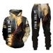 Set bărbați de primăvară și toamnă nou sport pulover cu imprimeu 3D animal pantaloni la modă casual_voghion.com