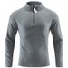 Autumn Outdoor Jacket For Men, Stretchy, Quick Drying, Breathable, And Warm With Fleece, Standing Collar Long Sleeved A37_voghion.com