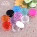 100 stücke 3g/5g Runde Mini Leere Kunststoff Kosmetische Make-Up Jar Töpfe Transparente Probe Flaschen Lidschatten Creme lip Balm Container_voghion.com