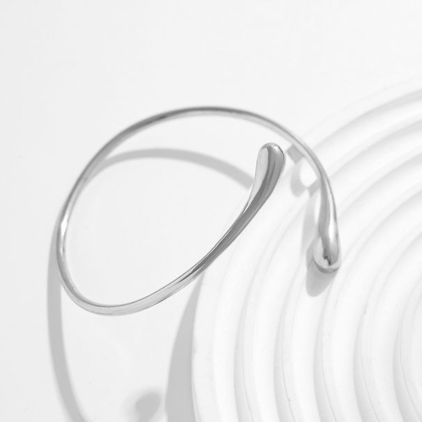 Verstellbare, offene Persönlichkeit mit High-End-Design, einfaches kreisförmiges Wassertropfen-Armband für Frauen_voghion.com
