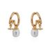 Empress Dowager New Saturn Double Ring Irregular Pearl Earrings Fashion Sweet Women's Jewelry Ear Clips_voghion.com