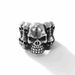 Anelli in acciaio inossidabile con teschio, punk, gotico, in acciaio al titanio, da uomo, da indossare in modo atmosferico, popolari_voghion.com