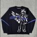 New autumn winter cartoon print hip-hop round neck pullover knitted sweater with personalized versatile long sleeved_voghion.com