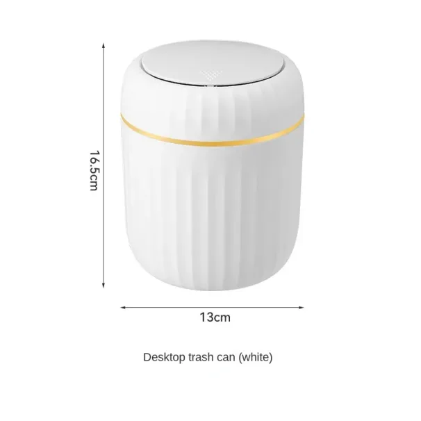 Mini Desktop Trash Can With Lid Garbage Waste Bin Organizer Office Desk Bedroom Storage Box Made Durable Plastic Home Supplies_voghion.com