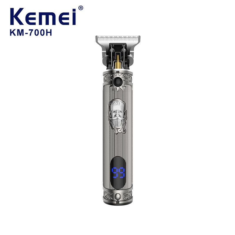 Kemei-700H cortadora eléctrica recargable por USB con pantalla LCD, cortadora de pelo profesional potente para barbería, para hombres, Sier_voghion.com