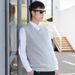 Men's Clothing Men's Knitted Woolen Vest Boys Sleeveless Sweater V-Neck Pullover Vest Casual Business Simple Solid Color Cotton Sweater_voghion.com