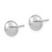 14k White Gold Polished Button Post Earrings_voghion.com