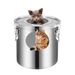 Round Stainless Steel Open Large Capacity Toilet Splash-Proof Semi-Enclosed Elevated Odor-Proof Cat Litter Box_voghion.com
