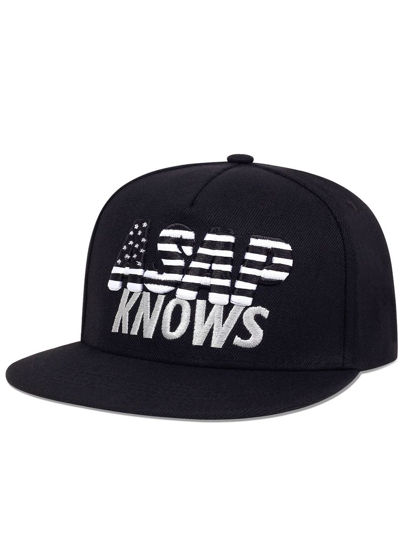 Lettre Hip Hop Chapeau Mode populaire Parasol unisexe polyvalent Chapeau à bord plat_voghion.com