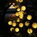 LED Solar Lantern Light String LED Fabric Folding Paper Lantern Decorative Light Garden Christmas Light String_voghion.com