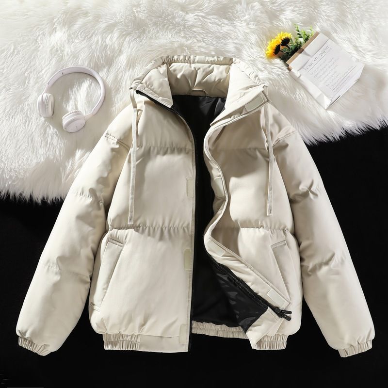 Unisex Oversized Stand Collar Winter Padded Coat - Warm Polyester Filler, Loose Fit, Plus Size (M-8XL), Multiple Colors_voghion.com