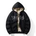 Men's Fleece-Lined Hooded Jacket - Winter Warm Zip-Up Knit Coat With Stylish Print (S-2XL)_voghion.com