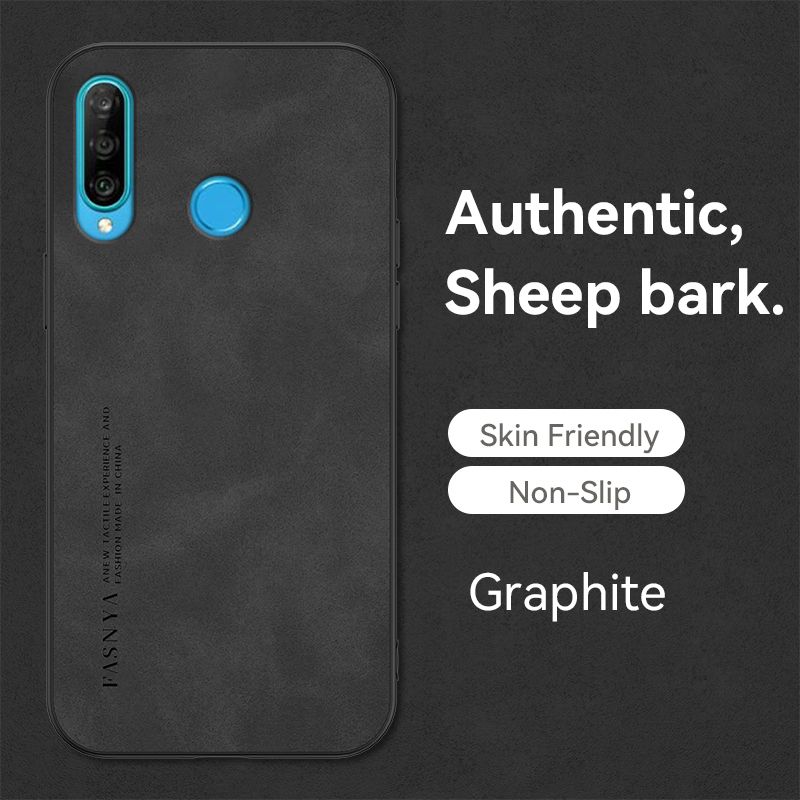 Magnetische schapenvacht leren hoes voor Huawei P30Lite P50 P40 P20 Pro Y9S Y8P Y7A Y6P Y9 Prime 2019 Nova 11 Matte achterkant_voghion.com