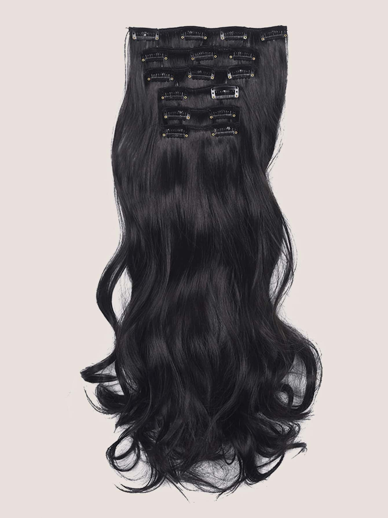 16 Clip-On Curls, Synthetic Women's Wig Pieces_voghion.com