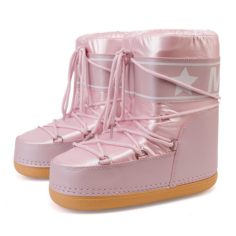 Voyage Walking In Series Cross-Border Trade Space For Women Winter Travel Ski Waterproof Non-Slip Mid-Calf Snow Boots_voghion.com