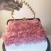 Borsa a tracolla con catena e perle da festa con fiori 3D per donna, borsa alla moda coreana, dolce e delicata_voghion.com