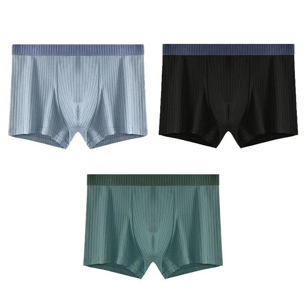 3 Pz/lotto Plus Size Boxer di Cotone a Righe Slip L-4XL Pantaloncini Sexy Mutandine di Carattere Uomo Mutande Intime_voghion.com