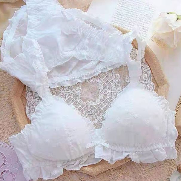 Intimo intimo mutandine bordo in pizzo inserti in cotone bimba scrigno senza reggiseno ad anello in acciaio_voghion.com