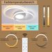 Glitzerlife Deckenlampe LED Deckenleuchte Weiß - Schlafzimmerlampe Dimmbar Mit Fernbedienung 48W Wohnzimmerlampe Moderne Deckenbeleuchtung Für Decke Küche Büro_voghion.com