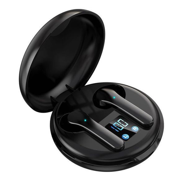 JS82 Bluetooth Headset, Listen To Music, Make Phone Calls, Wireless Headset, Round Touch Stereo Headset, Digital Display English_voghion.com