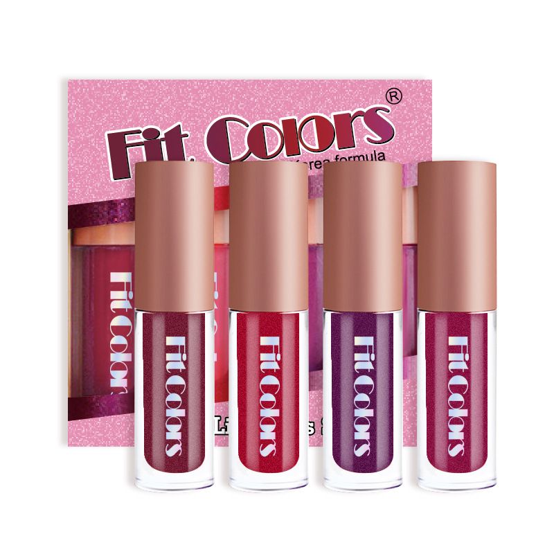 Lip Diamond Gloss 4 teile/satz Wasserdicht Sexy Glitter Kristall Schimmer Flüssigen Lippenstift Matte Lip Gloss Mak stick_voghion.com
