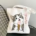 Kawaii Cats Canvas Bag Pojedyncza torba na ramię Torba na zakupy_voghion.com