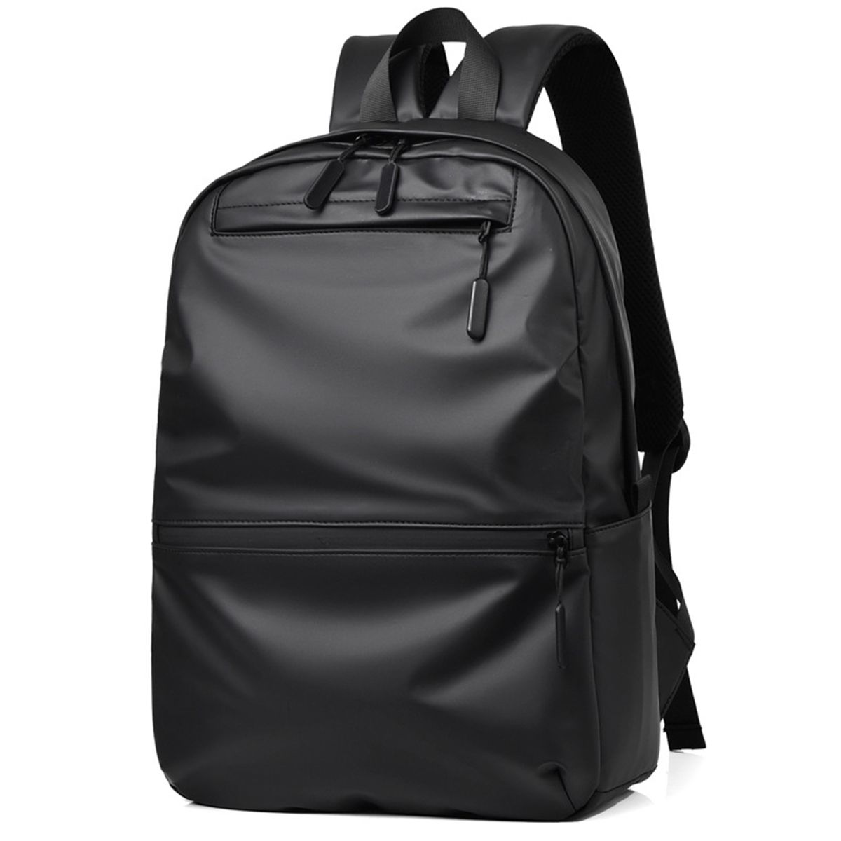 Lihanbao Anti-scratch Double Shoulder Bag Breathable Polyester Large Capacity Adjustable Laptop Backpack For Unisex-Black_voghion.com