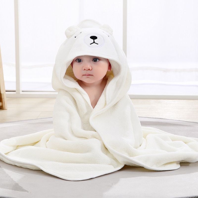 Toallas de baño con dibujos de animales para bebés, suaves y con capucha para recién nacidos, bata de baño para niños pequeños, manta cálida para dormir para niños y niñas_voghion.com