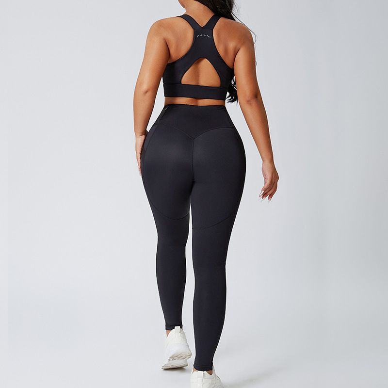 LazyZoom Yoga Clothing Set Plus Size Stretch Outdoor Tight Sports Suit Women High Waist Slimming Fitness Outfit_voghion.com