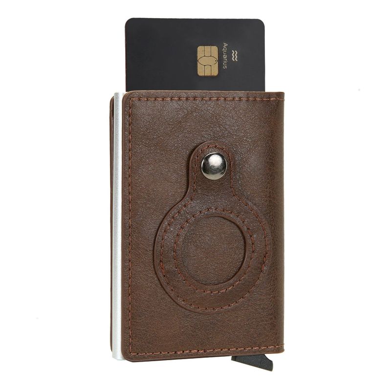 Erkekler Yeni RFID İzleyici Koruyucu Kılıf Airtag Pozisyoner Kart Çantası Kredi Kartı Klipsi Cüzdan_voghion.com
