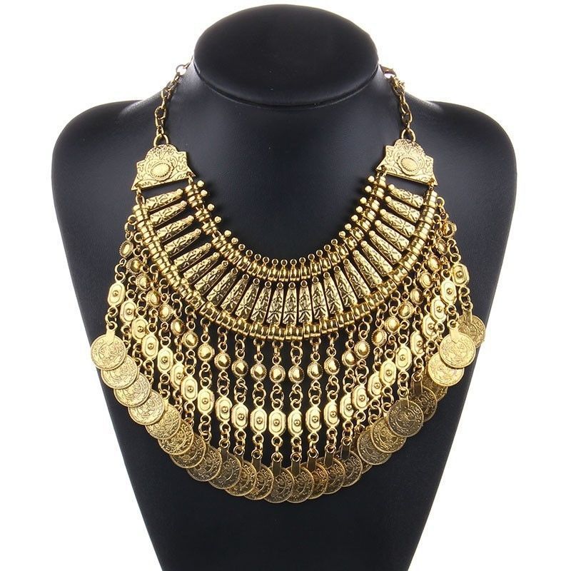 Coin Necklace alloy palace fashion exaggerated coin necklace_voghion.com