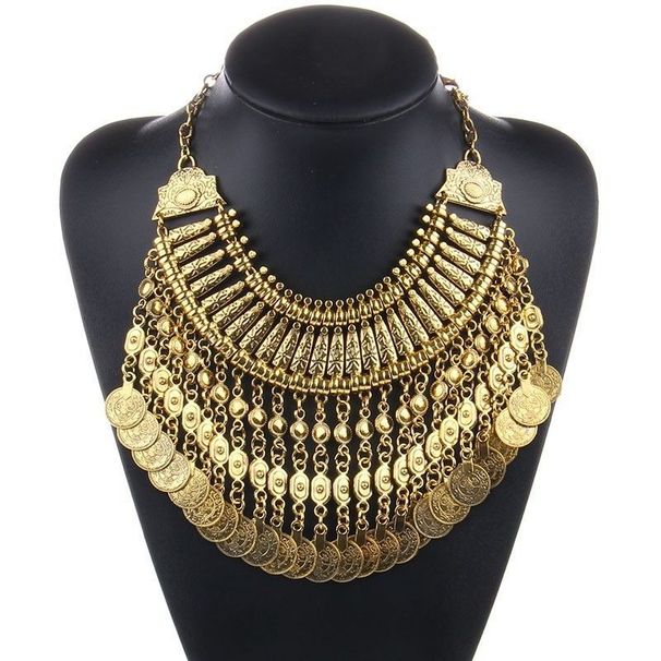 Coin Necklace alloy palace fashion exaggerated coin necklace_voghion.com