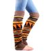 Women's mid-length knitted boots with color matching leg sets_voghion.com