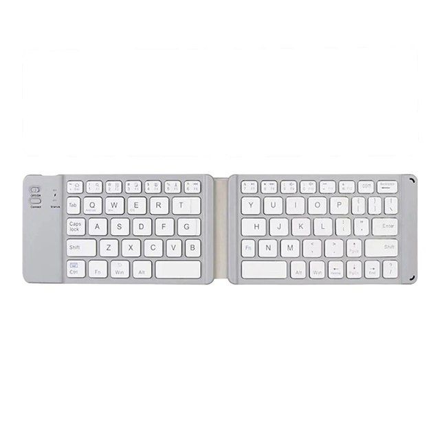 Teclado Bluetooth dobrável para iPad, celular, tablet, notebook, portátil, escritório, mini teclado sem fio, armazenamento, três sistemas, universal_voghion.com