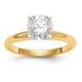 14k Two-tone 1/2 Carat VS/SI+ G+ Lab Grown Diamond Lightweight Round 4 Prong Solitaire Engagement Ring_voghion.com