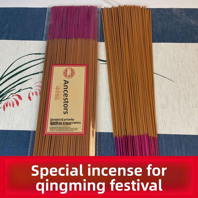 【Ancestor Incense】Bamboo Stick Ancestor Worship Natural Sandalwood Buddha Incense Whole Box_voghion.com