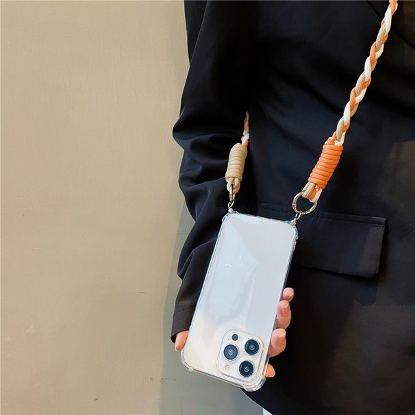 Crossbody Lanyard Armor Støtsikkert gjennomsiktig deksel til Samsung Galaxy A34 A51 M40S A53 A54 A40 A41 A42 M42 A32 A33 M32 A2_voghion.com