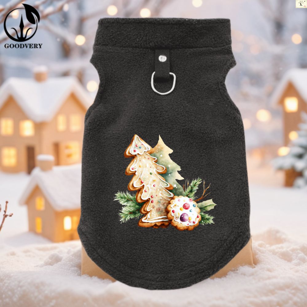 GOODVERYChristmas Theme Print Winter Soft Fleece Pet Clothes Cat Clothing Coat Costumes Jacket For SmallCats Vest Cute Pet Print Warm_voghion.com