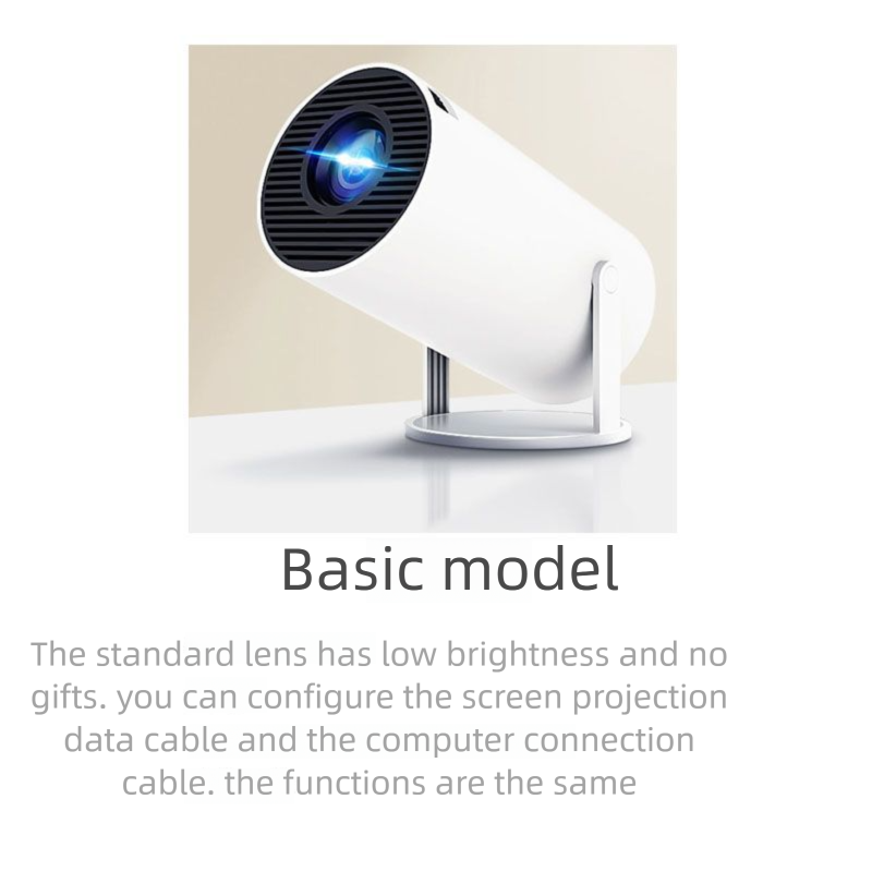 Projector Plug-in Mobile Screen Casting Directly To White Ultra HD Dormitory Home Bedroom Wall HDMI Interface_voghion.com