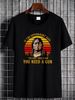 Maglietta "You Need A Gun Sitting Bull" a favore del secondo emendamento, calda!! S-5XL, versatile, leggermente grafica, abbigliamento estivo firmato, moda e traspirante._voghion.com