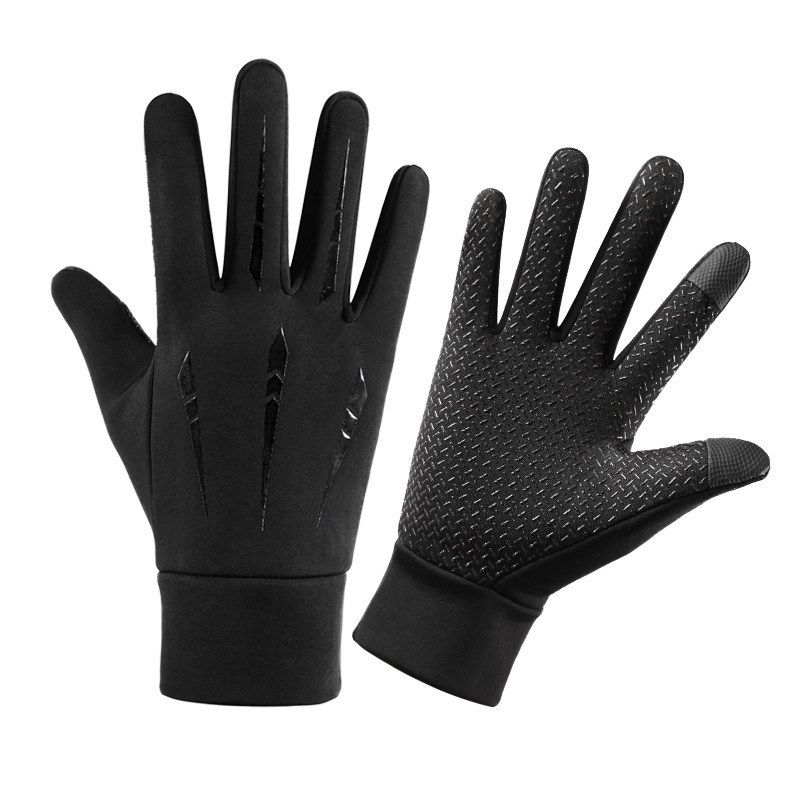 Outdoor autumn and winter cold proof windproof waterproof men's full finger cycling equipment cycling takeaway warm gloves_voghion.com