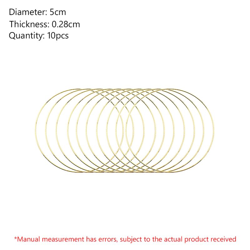 10Pcs Floral 5cm-40cm Gold Metal Handmade DIY Crafts Home Wedding Hoop Ring Hanging Decorations Macrame Wreath Wind Chimes Decor_voghion.com