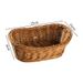 Rattan Small Creative Plate Snack Storage Basket Yuanbao Shape Handwoven Fruit Melon Seeds_voghion.com