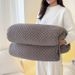 Fleece Blanket Ultra Soft Milk Velvet Throw With Jacquard Pattern Plush Thermal Blanket For Bed Couch_voghion.com