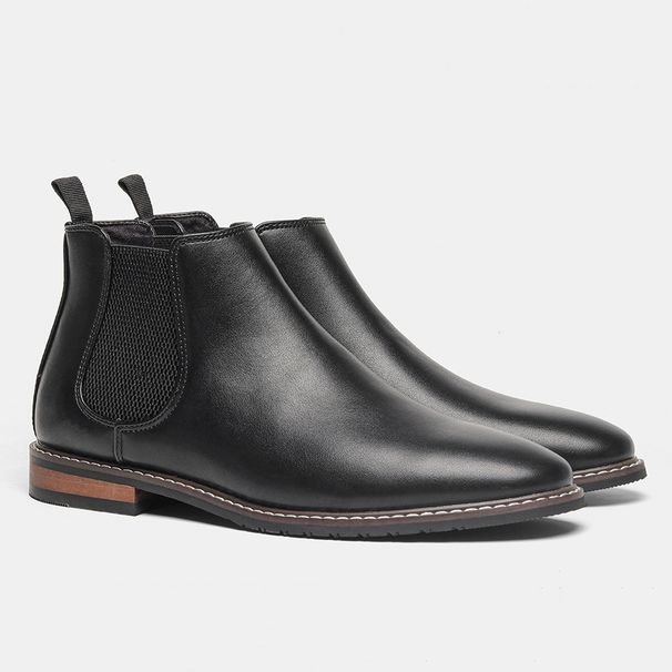 Men's Chelsea Boots – Stretch Elastic Ankle Boots With PU Leather & Cushioned Rubber Sole (EU 40-46, Waterproof & Slip-Resistant)_voghion.com