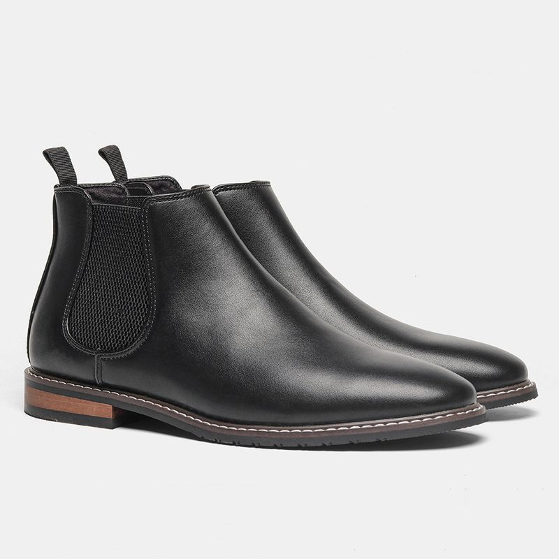 Men's Chelsea Boots – Stretch Elastic Ankle Boots With PU Leather & Cushioned Rubber Sole (EU 40-46, Waterproof & Slip-Resistant)_voghion.com